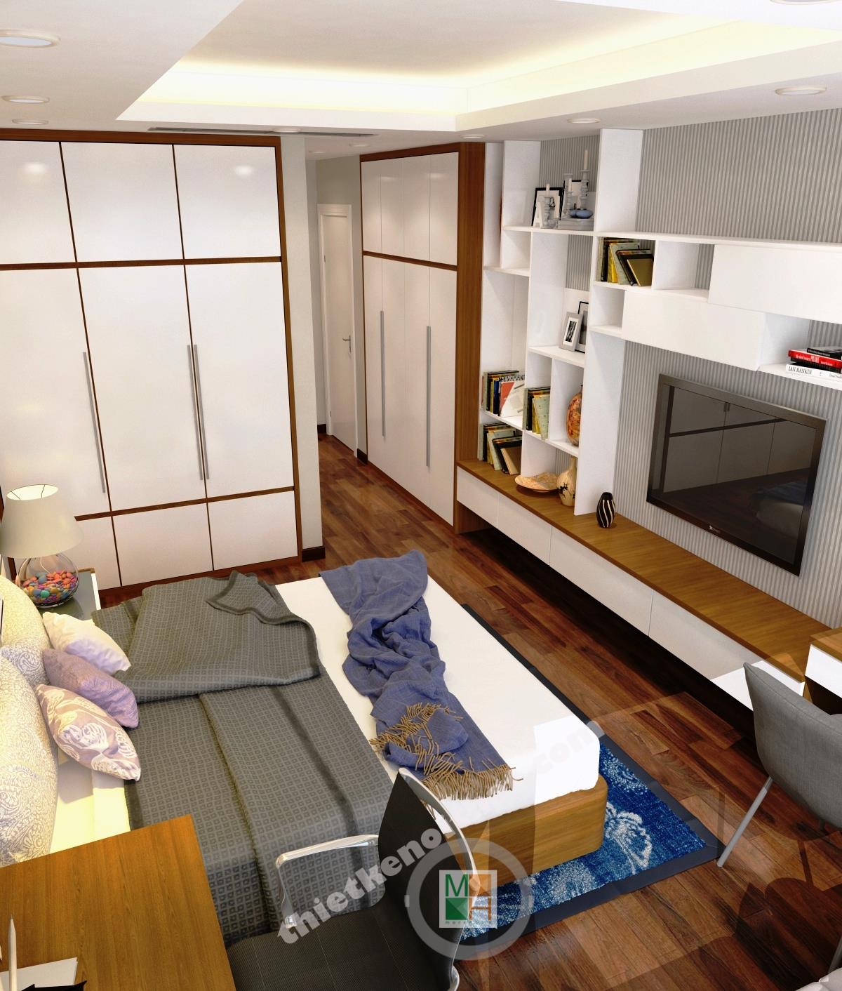 Thi công căn hộ hiện đại nhà anh Thắng tại Mandarin Garden Hòa Phát